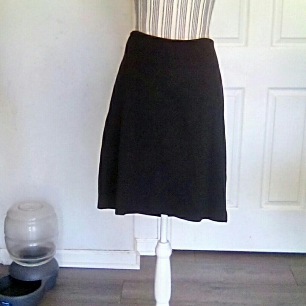 Kenar Black Cotton Skirt Plus Size 14